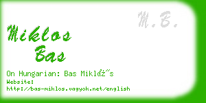 miklos bas business card